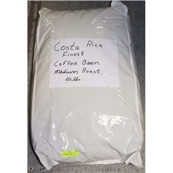COSTA RICA 40LB BAG OF COFFEE BEANS MEDIUM ROAST.