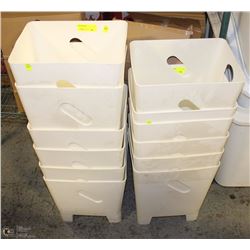 LOT OF 12 MILK-CRATES FOR MILK DISPENSING MACHINES