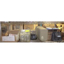 SHELF CONTENTS: PITCHERS, CHEESE GRATERS, SHREDDER