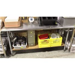 2 TIER STAINLESS STEEL PREP TABLE 30"X72"