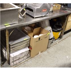 STAINLESS STEEL PREP TABLE 30"X72"