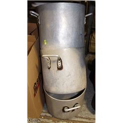 LOT OF 3 COMMERCIAL ALUMINUM STOCK POTS, 20QT EACH