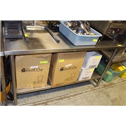 2 TIER STAINLESS STEEL PREP TABLE 30"X60"