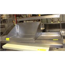 PAIR OF OVERHEAD STAINLESS STEEL SHELVES, 1 IS
