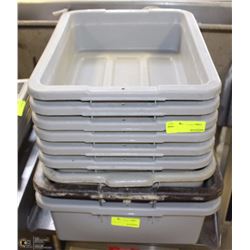 LOT OF 10 PLASTIC BUS PANS