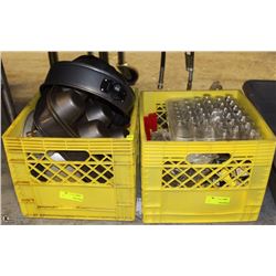 2 CRATES OF BAKER SUPPLIES AND PANS