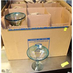 BOX OF 14 LARGE MARTINI GLASSES