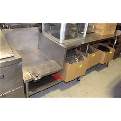 8 FOOT 2 TIER STAINLESS PREP STATION WITH SHORT
