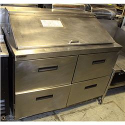 DELFIELD 4 DRAWER REFRIDGERATED PREP STATION, WITH