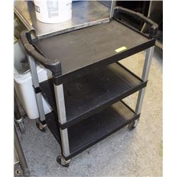 BLACK 3 TIER ROLLING CART