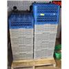 Image 1 : PALLET OF DISH RACKS WITH ASSORTED GLASSES