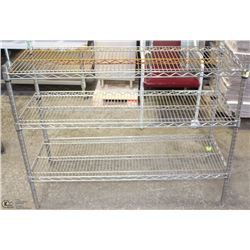 3-TIER NSF CHROME STATIONARY STORAGE RACK