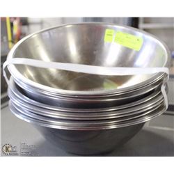 BUNDLE OF 10 - 10" STAINLESS STEEL BOWLS