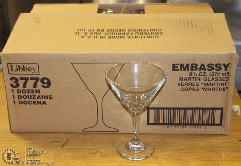 Box Of 9 1 4 Oz Embassy Martini Glasses