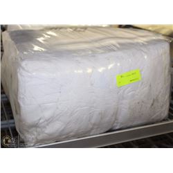 20LBS COMPRESSED BUNDLE OF WHITE WIPING RAGS