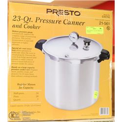 NEW, PRESTO  23 QUART PRESSURE COOKER
