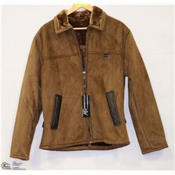 NEW LADIES MICRO SUEDE & LEATHER JACKET SIZE MED