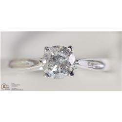 35) 10KT WHITE GOLD DIAMOND RING