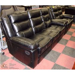 83" NEW BLACK LEATHERETTE SOFA QITH 61" LOVE SEAT