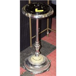 CHROME UPRIGHT ASH TRAY.