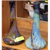 Image 1 : SET OF TWO - HANDCRAFTED CANDLEHOLDERS/VASES