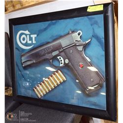 COLT DELTA ELITE 1911 HANDGUN PICTURE FRAMED