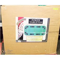 FOLDING FELT DOUBLESIDED POKER TABLE WITH ORIG BOX