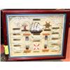 Image 1 : VINTAGE GLASS COVERED DISPLAY OF SHIP KNOTS