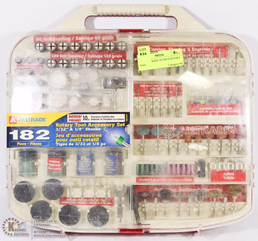 NEW ALLTRADE 182 PIECE ROTARY TOOL
