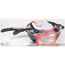BUNDLE OF 2 STARFRIT " THE ROCK" FRYING PANS ,8"