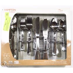 NEW HAMPTON FORGE FINE SILVERWARE SET ,66PC