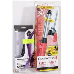 REMINGTON 2 IN 1 CURLING IRON WAND &CONAIR MINI