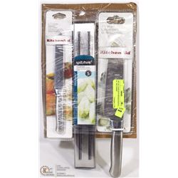 SET OF 2 NEW KITCHENAID KNIVES & 1 WILTSHIRE