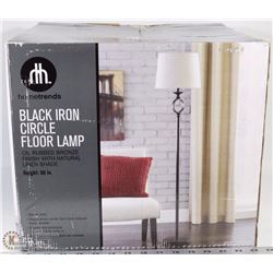 HOMETRENDS BLACK IRON CIRCLE FLOOR LAMP