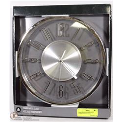 HOMETRENDS TRANSPARENT CLOCK WITH BATTERIES