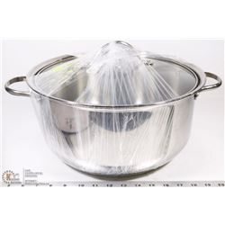 HOMETRENDS 13QT STAINLESS STEEL DUTCH OVEN