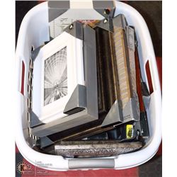 LARGE BASKET OF 24 ASSORTED UNUSED PICTURE FRAMES