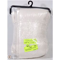 NEW MAINSTAYS ROD CURTAINS ,WHITE, 3 PANELS,