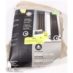 NEW HOMESTRENDS ROD CURTAINS,FAUX SUEDE,2 PANELS