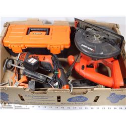 POWER TOOLS & CAULKING GUNS WITH TOOL BOX