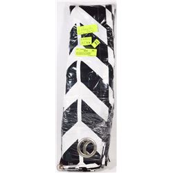 NEW MAINSTAYS GROMMET CURTAINS,BLACK & WHITE