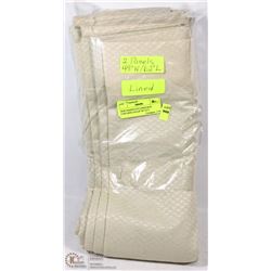 NEW MAINSTAYS LINED ROD CURTAINS,TAN,48" BY 62"L