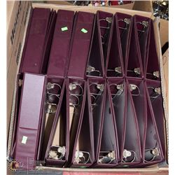 LARGE BOX OF BURGUNDY 2" BINDERS