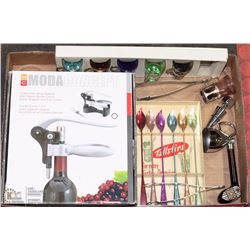 FLAT OF WINE & BAR ITEMS