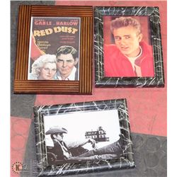 LOT OF 3 FRAMED PHOTOS.