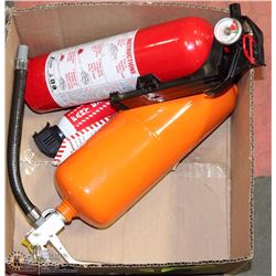 LOT OF 3 CHARGED EXTINGUISHERS.