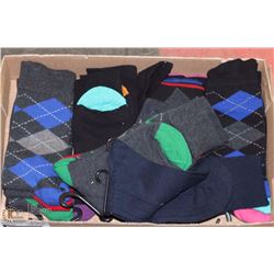 FLAT OF ASSORTED NEW SOCKS (MANY 3 PACKS)