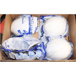 BOX OF 12 NEW WHITE HARD HATS