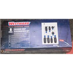 WESTWARD 8PC CUSHION GRIP SCREWDRIVER SET