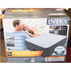 INTEX DURA-BEAM PLUS WITH BUILT IN PUMP,QUEEN